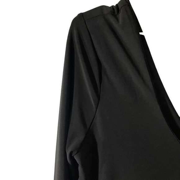 AYM Paxton Dress with Long Sleeves Black Bodycon Midi Dress Size 2XL NEW - Picture 5 of 11